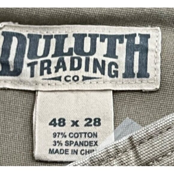 Duluth Trading Flex Fire Hose Cargo Pants 48x28 Mens Khaki Durable Workwear 97% - Picture 6 of 8